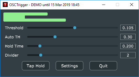OSC Trigger main window