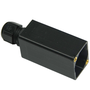 Adaptergeh&auml;use mit Kabelverschraubung und D-Typ Ausschnitt