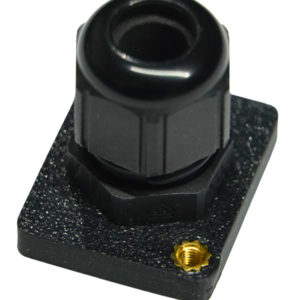 D-Typ Blindplatte mit Kabelverschraubung (Innengewinde M3)